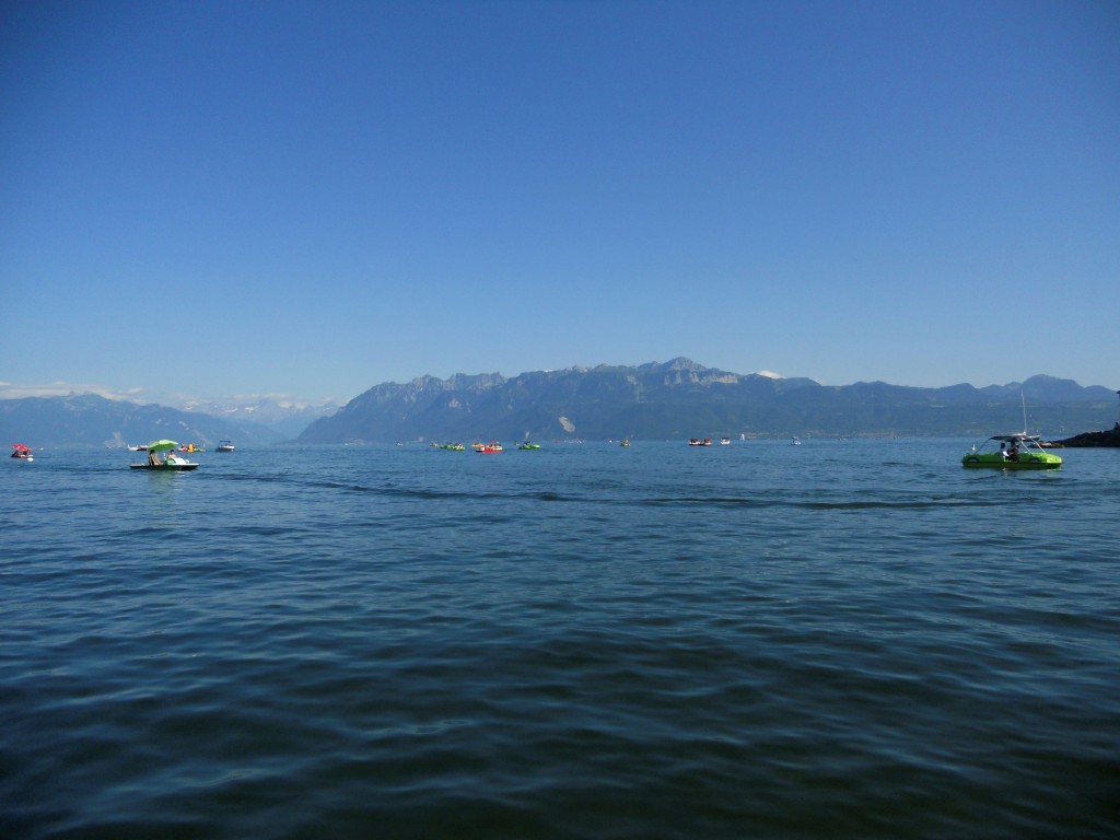 View of the Jura and Lac Leman from Ouchy