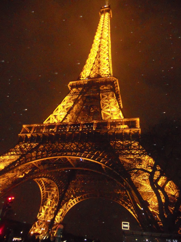 The Eiffel Tower at Night in Paris