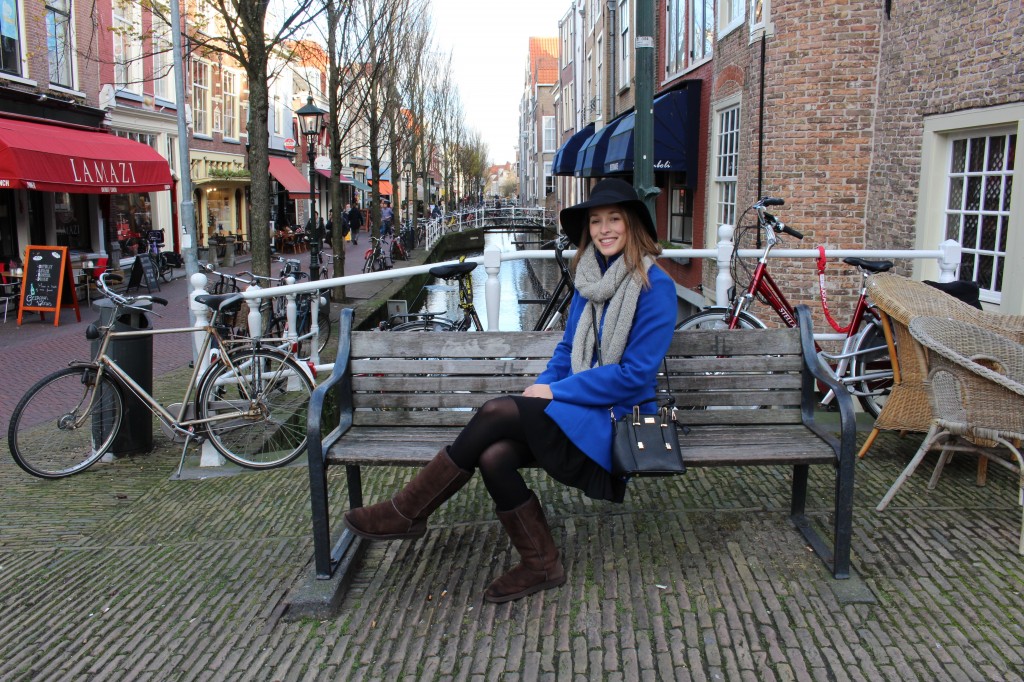 Enjoying a chilly afternoon in Delft