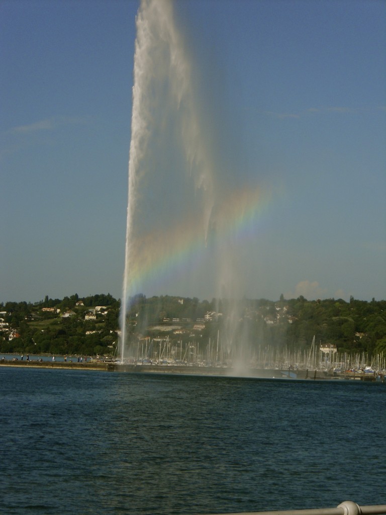 A rainbow in the Jet d’Eau