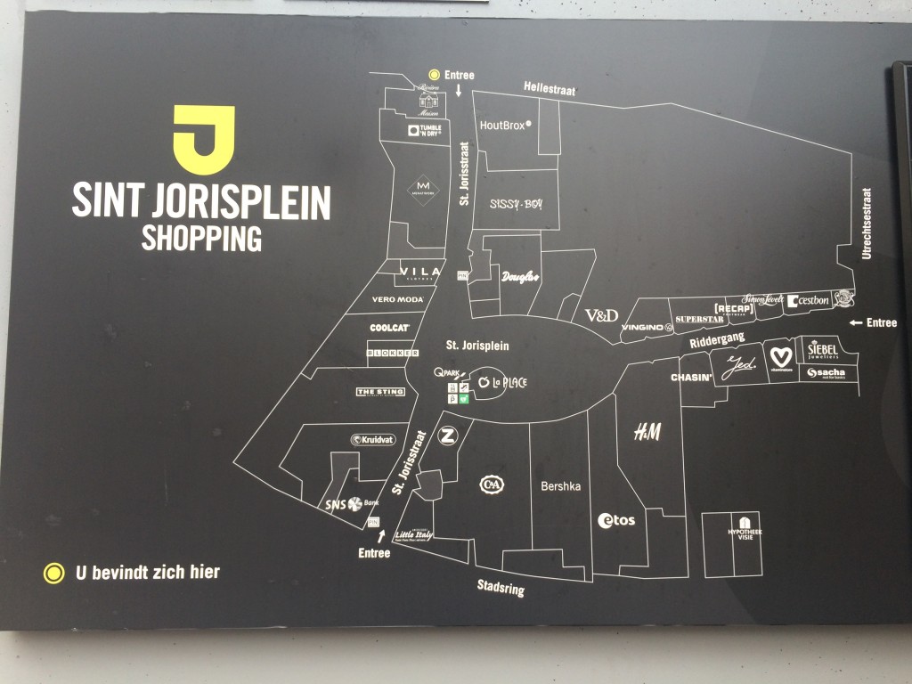 Map of the shopping area in Amersfoort